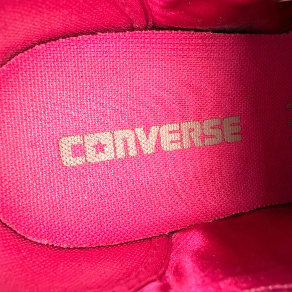 CONVERSE Womens 7 All Star Chuck Taylor Double Tongue Gray Pink Low Top Sneakers - Picture 6 of 7
